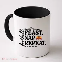 Football Feast Nap Repeat Coffee Mug thumb 0