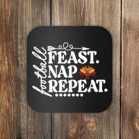 Football Feast Nap Repeat Coaster thumb 0
