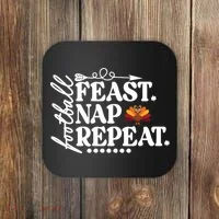 Football Feast Nap Repeat Coaster thumb 0