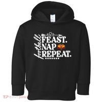 Football Feast Nap Repeat Toddler Hoodie thumb 0