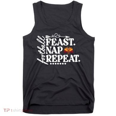 Football Feast Nap Repeat Tank Top