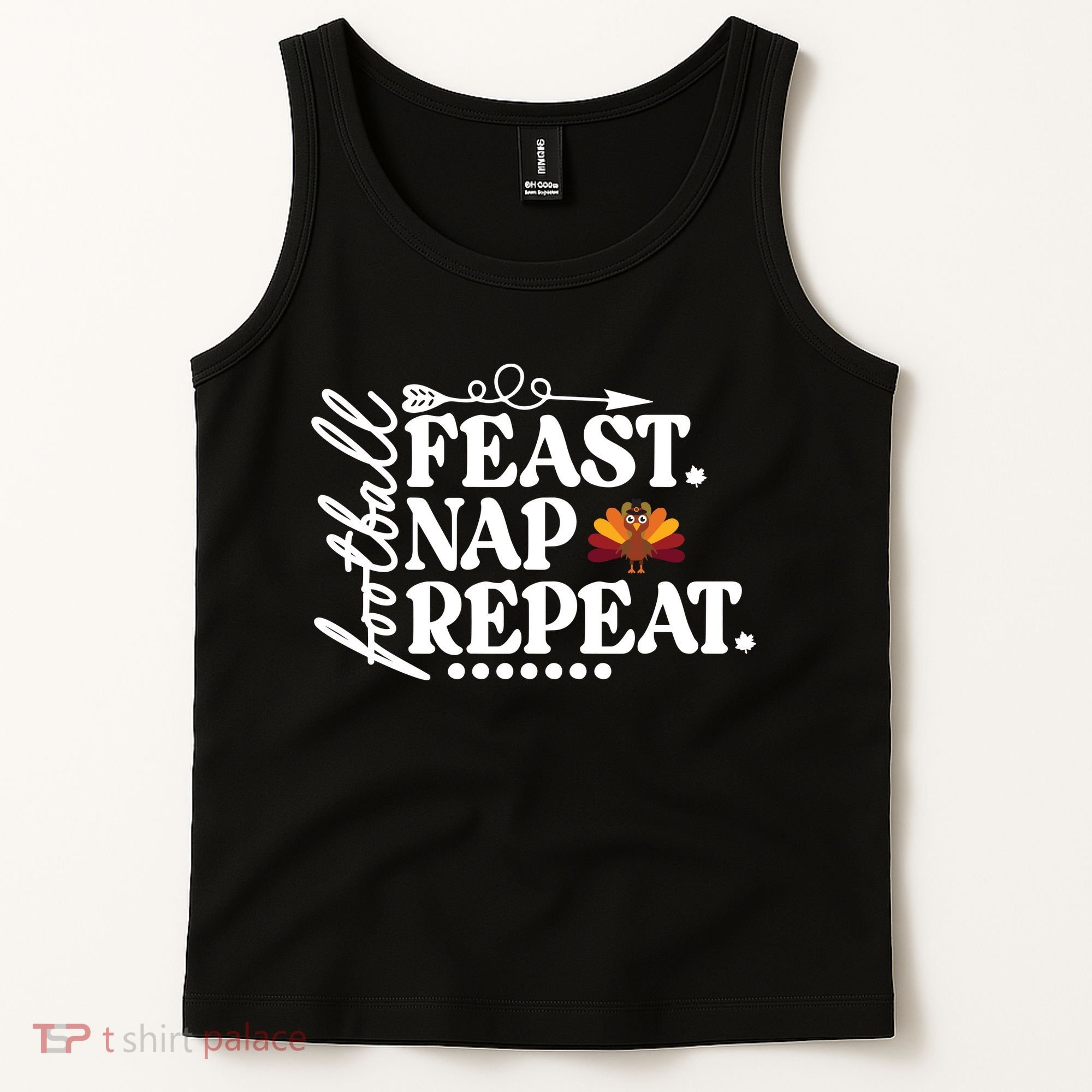 Football Feast Nap Repeat Tank Top