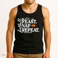 Football Feast Nap Repeat Tank Top thumb 3