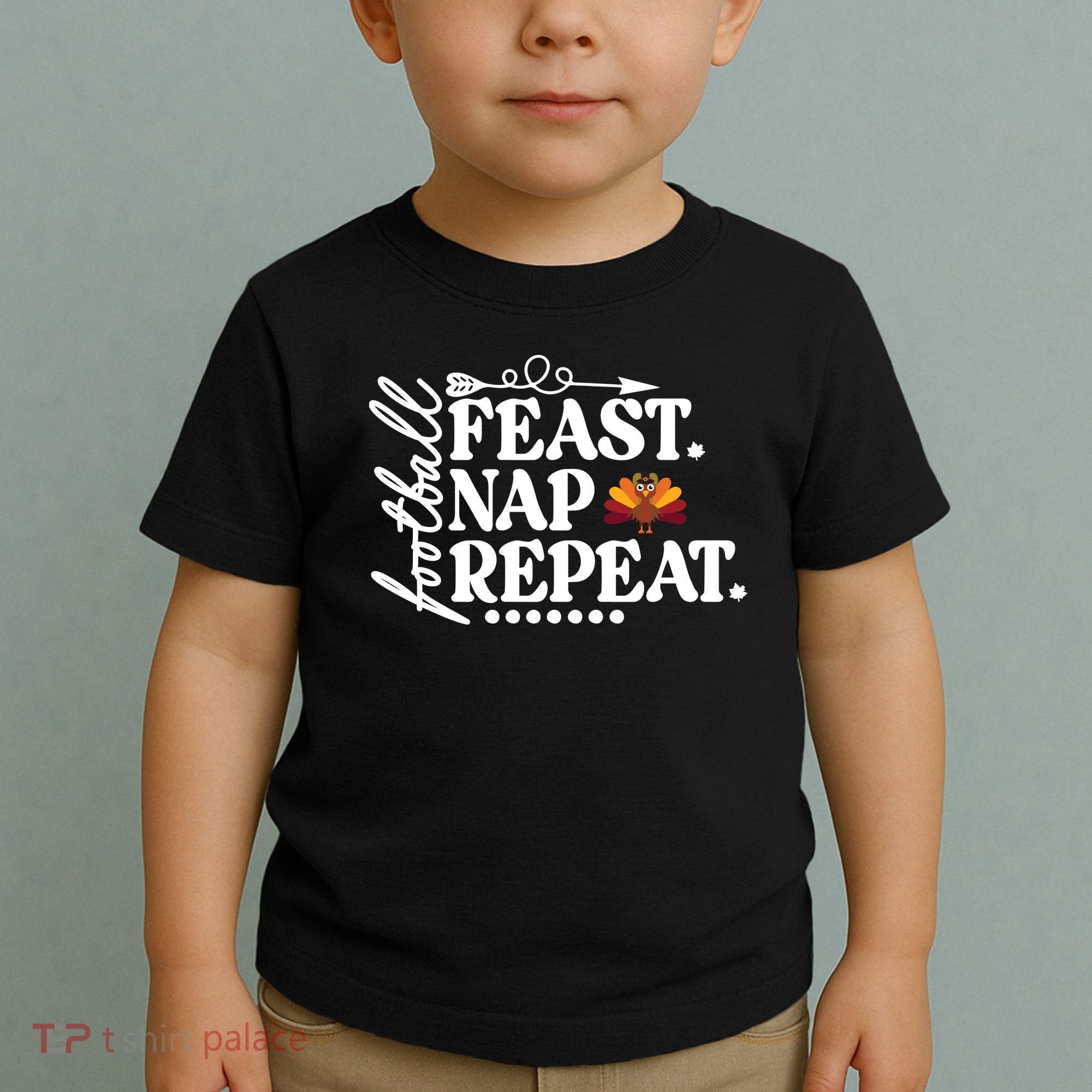 Football Feast Nap Repeat Toddler T-Shirt