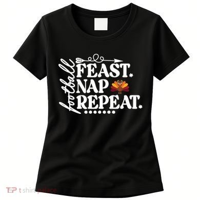Football Feast Nap Repeat Women's T-Shirt