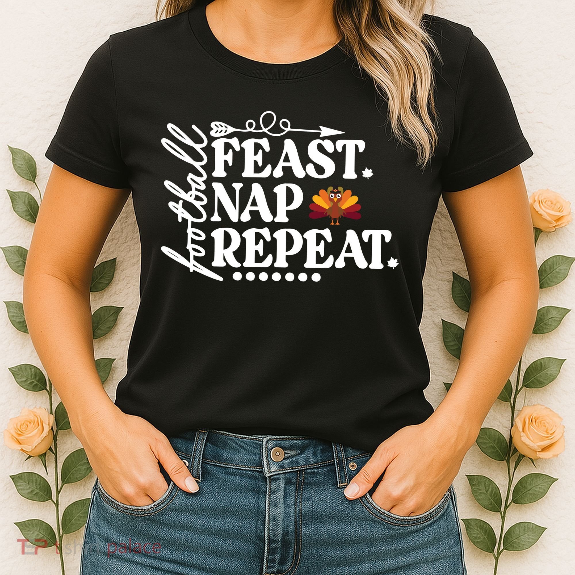 Football Feast Nap Repeat Women's T-Shirt