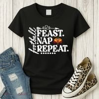 Football Feast Nap Repeat Women's T-Shirt thumb 3