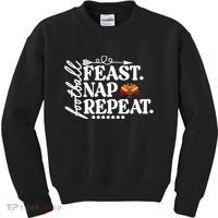 Football Feast Nap Repeat Kids Sweatshirt thumb 0