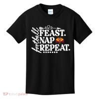 Football Feast Nap Repeat Kids T-Shirt thumb 0