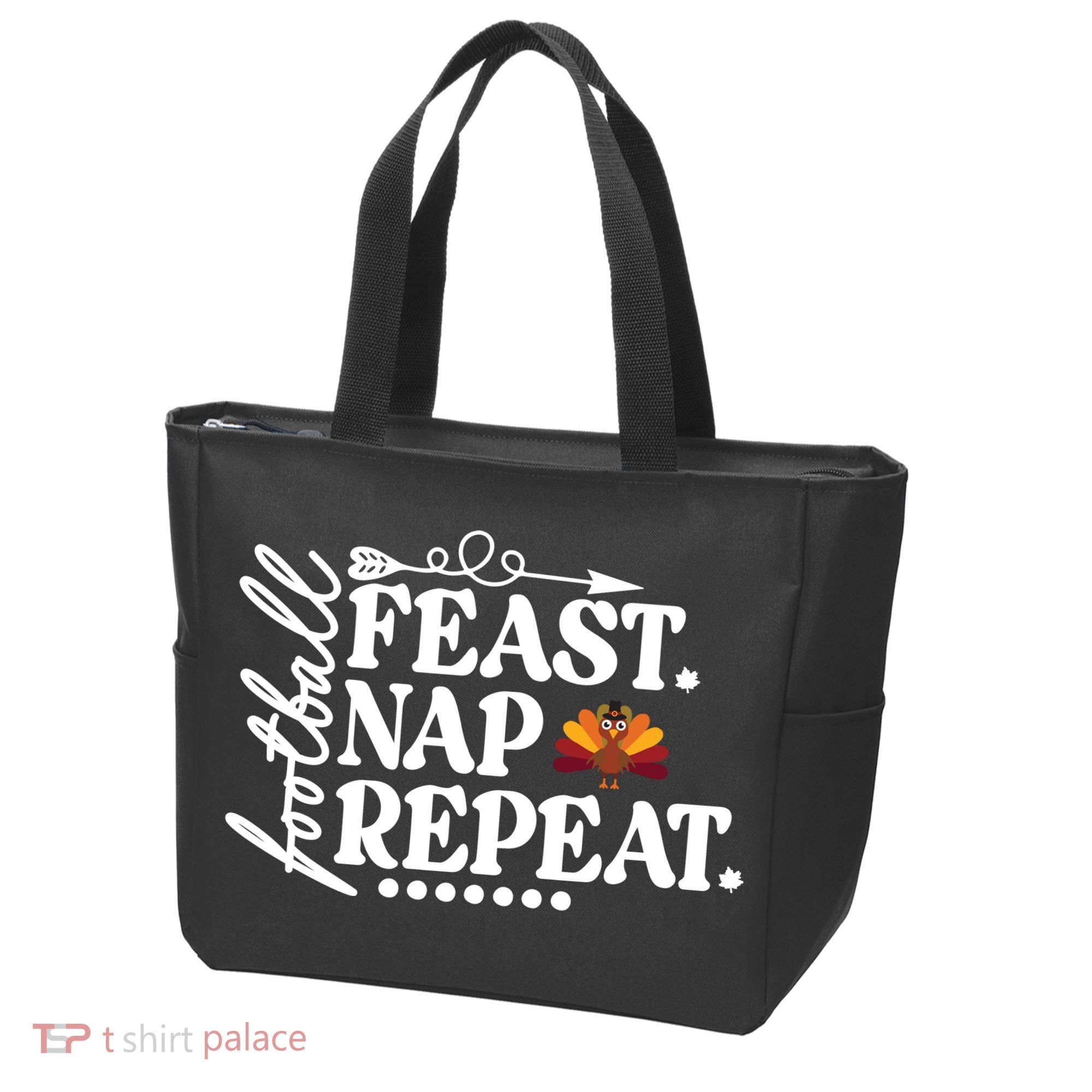 Football Feast Nap Repeat Tote Bag
