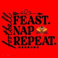 Football Feast Nap Repeat Santa Hat thumb 1
