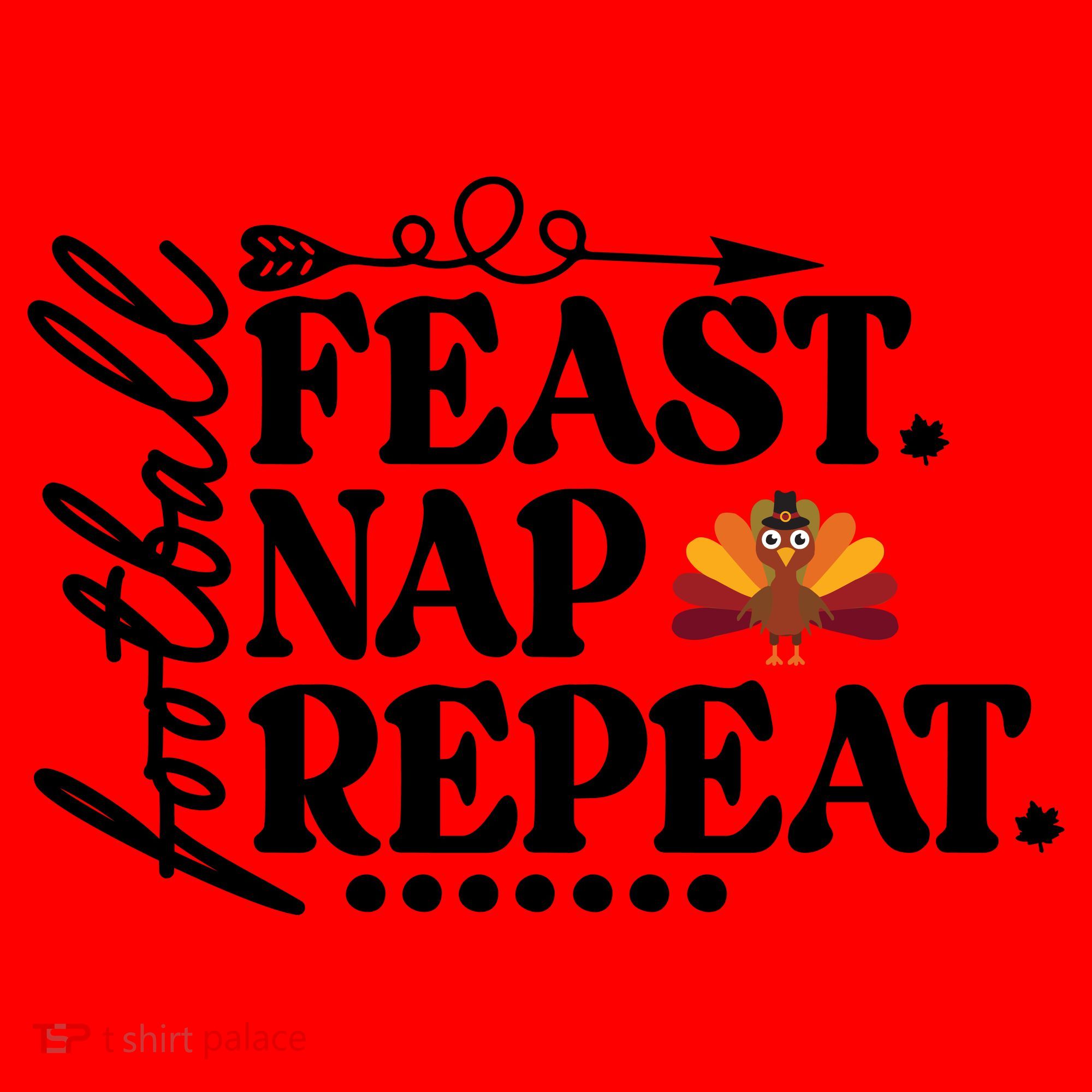 Football Feast Nap Repeat Santa Hat