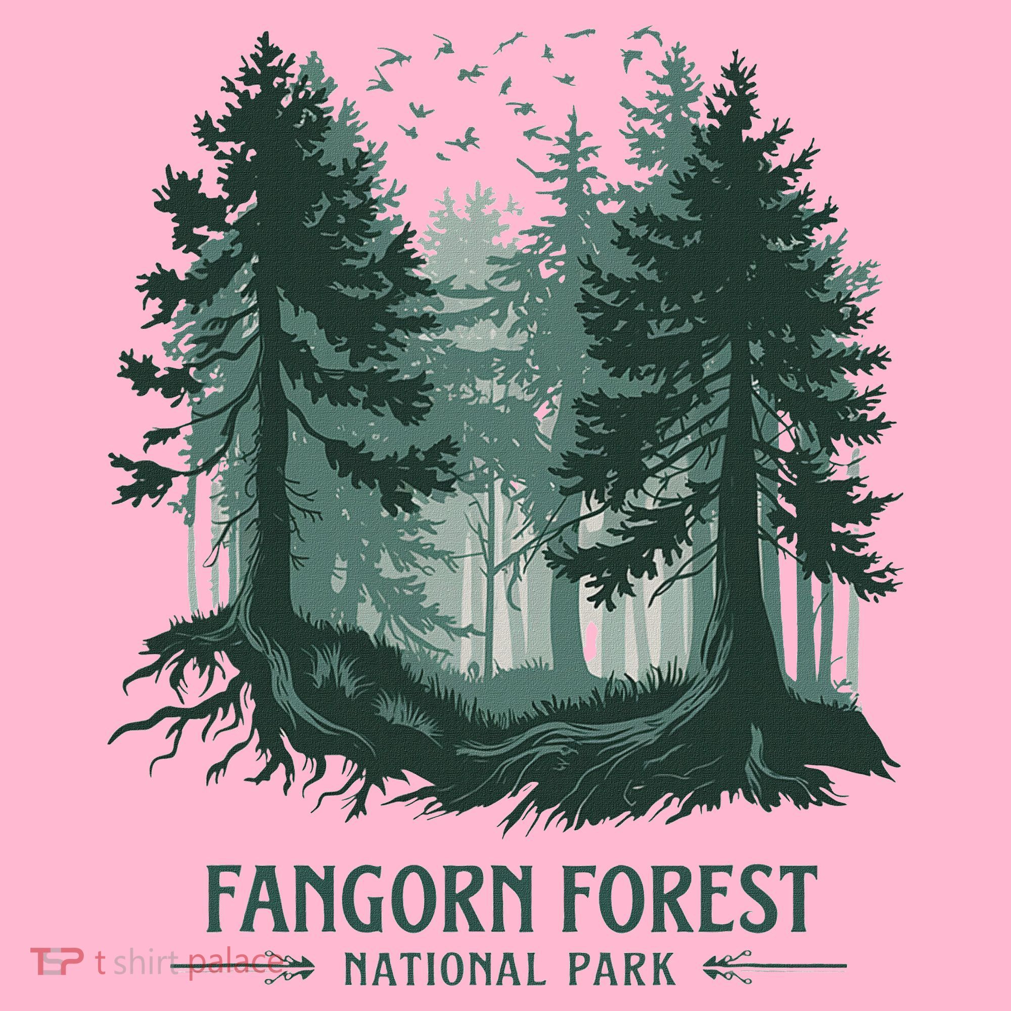 Fangorn Forest National Park Bookworms Saying Coaster