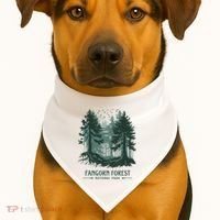 Fangorn Forest National Park Bookworms Saying USA-Made Doggie Bandana thumb 1