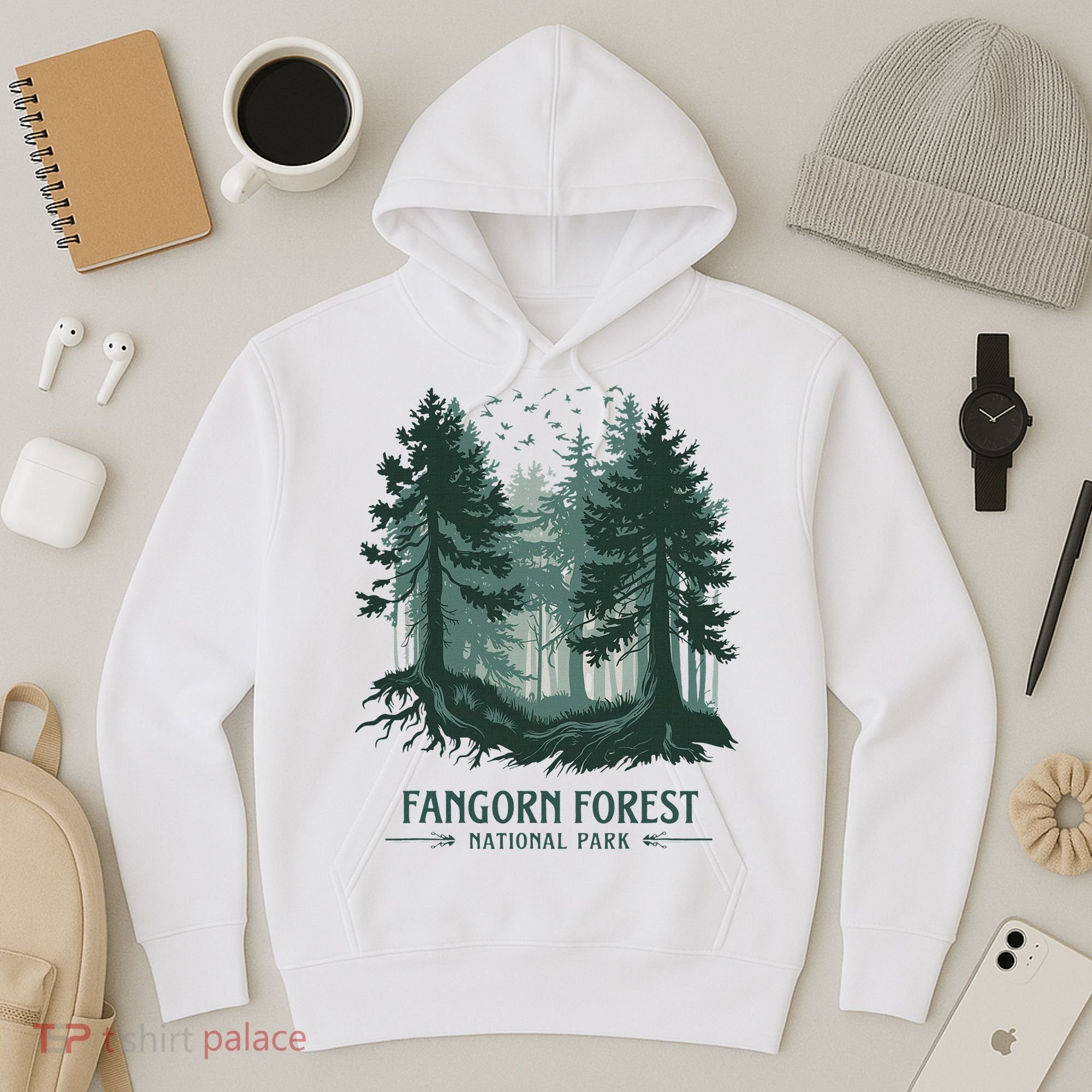 Fangorn Forest National Park Bookworms Saying Hoodie
