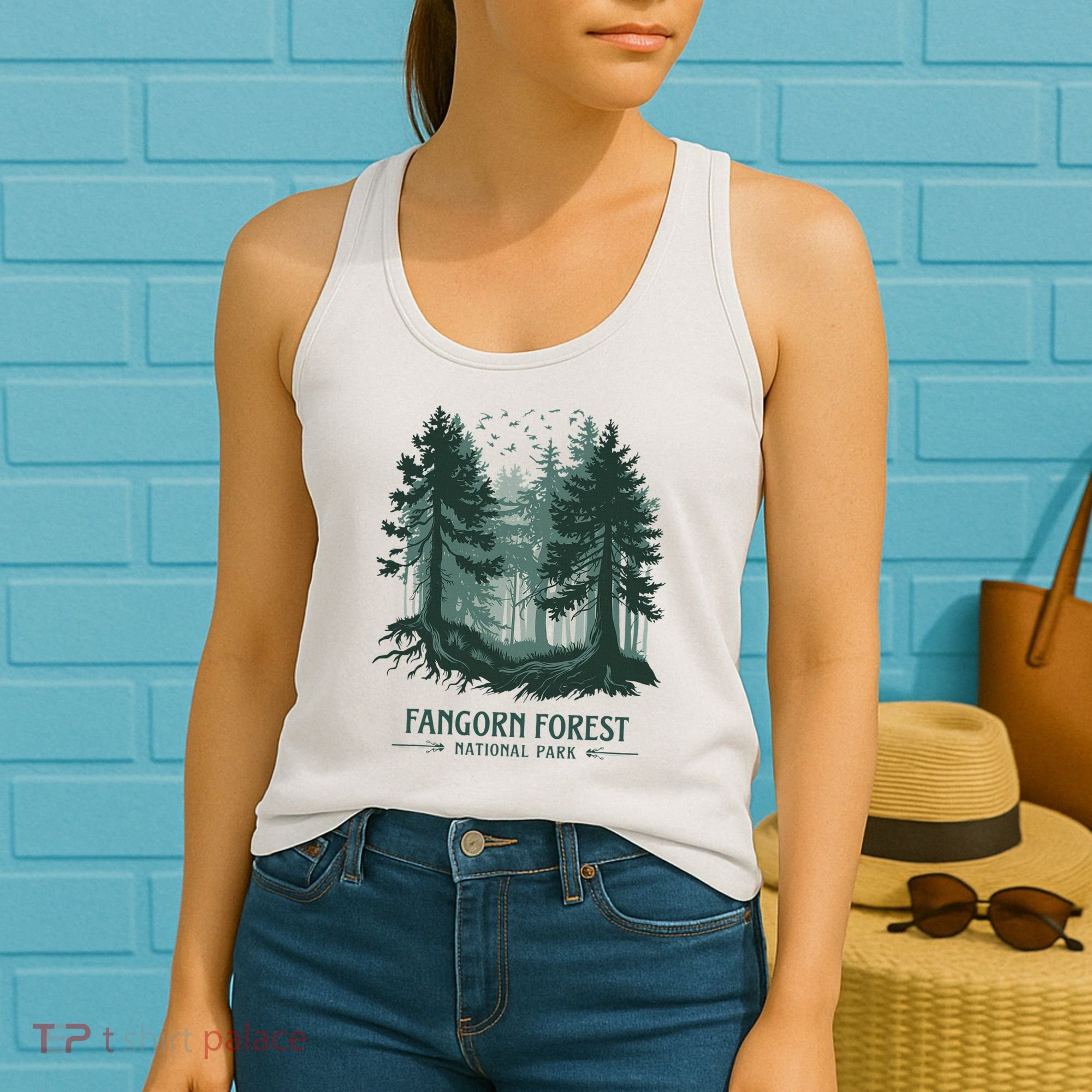 Fangorn Forest National Park Bookworms Saying Women's Tank Top