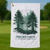 Fangorn Forest National Park Bookworms Saying Golf Towel thumb 1