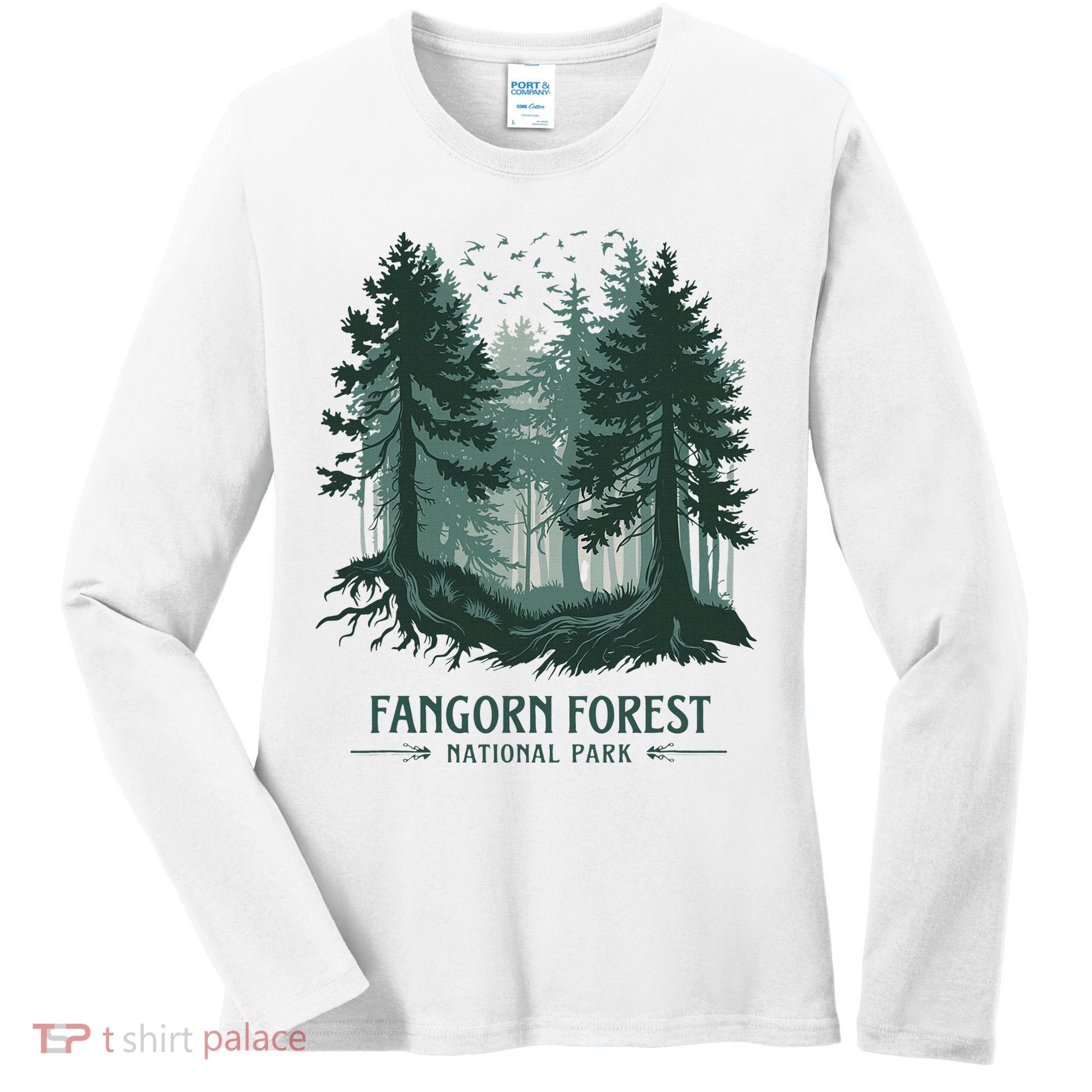 Fangorn Forest National Park Bookworms Saying Women's Long Sleeve Shirt