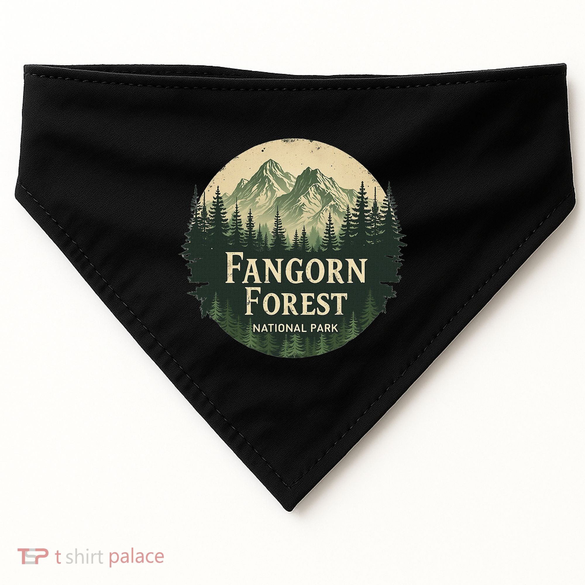 Fangorn Forest National Park Bookworms Saying USA-Made Doggie Bandana