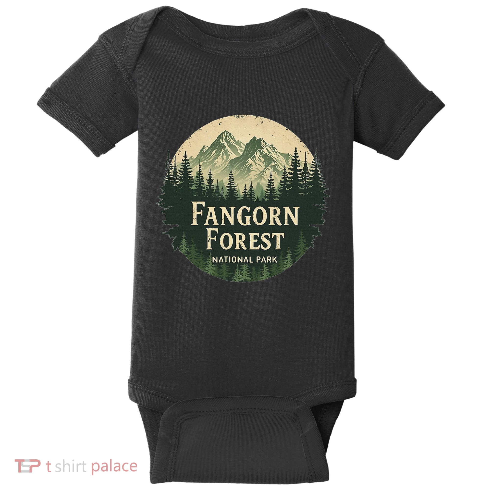 Fangorn Forest National Park Bookworms Saying Baby Bodysuit