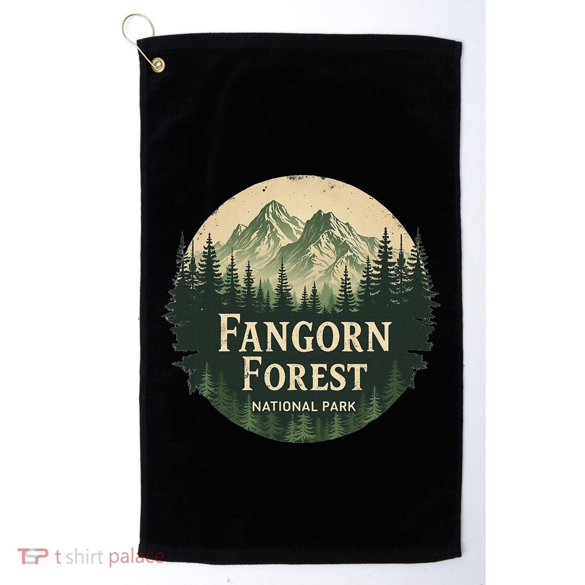 Fangorn Forest National Park Bookworms Saying Golf Towel