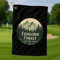 Fangorn Forest National Park Bookworms Saying Golf Towel thumb 1