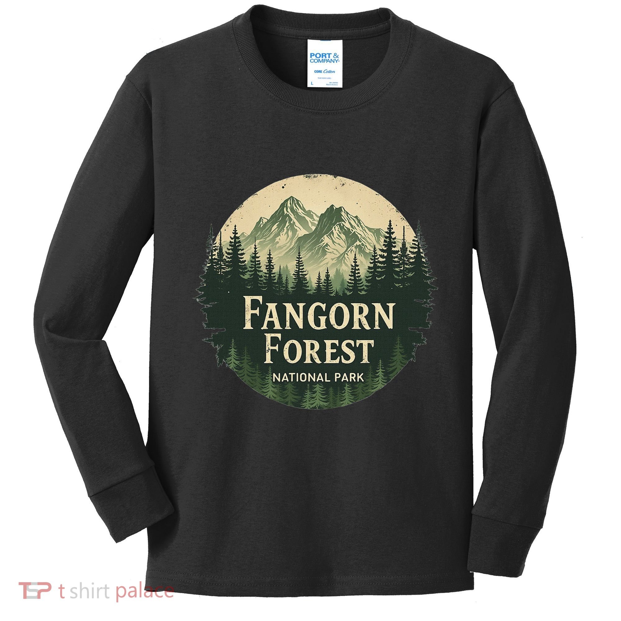 Fangorn Forest National Park Bookworms Saying Kids Long Sleeve Shirt