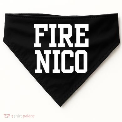 Funny Fire Nico USA-Made Doggie Bandana