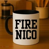 Funny Fire Nico Coffee Mug thumb 4
