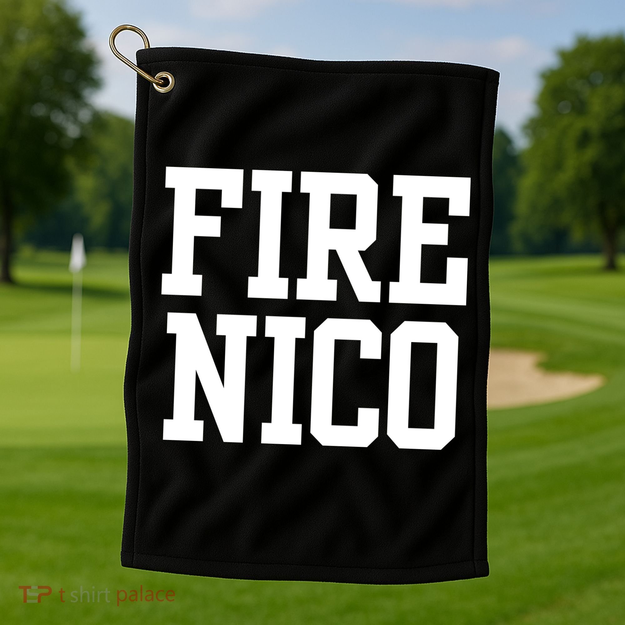 Funny Fire Nico Golf Towel