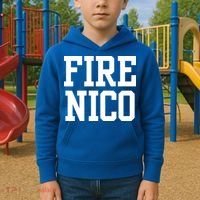 Funny Fire Nico Kids Hoodie thumb 2