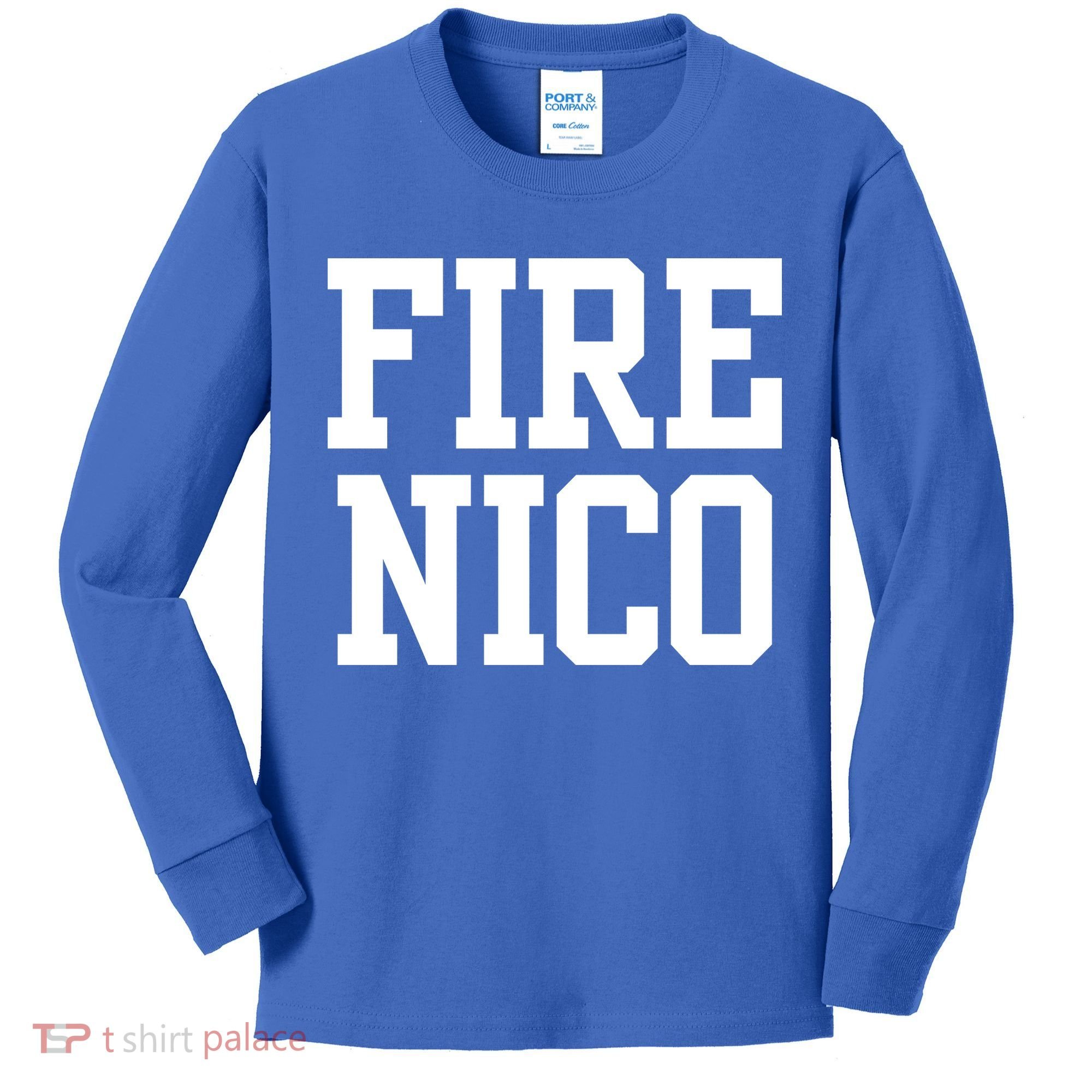 Funny Fire Nico Kids Long Sleeve Shirt