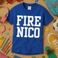 Funny Fire Nico Kids T-Shirt thumb 3