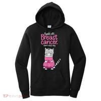 Funny Fuck Off Breast Cancer Have A Nice Day Cat Women's Hoodie thumb 0