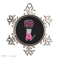 Funny Fuck Off Breast Cancer Have A Nice Day Cat Ornament thumb 0