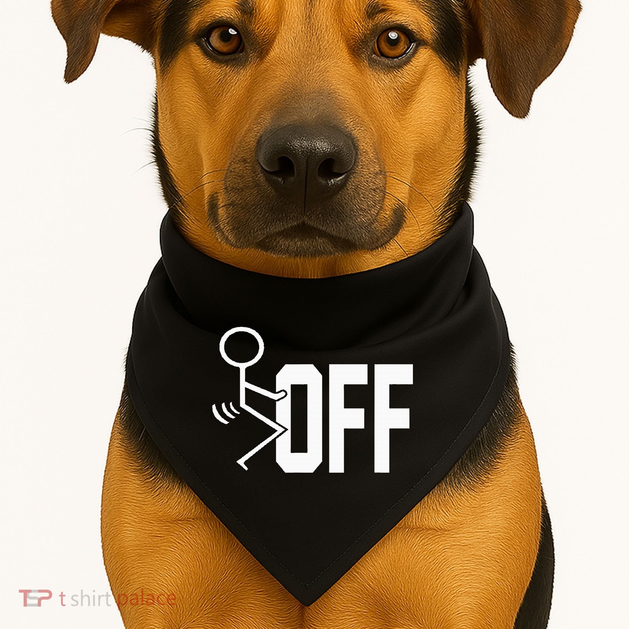 Funny Fuck Off Meme USA-Made Doggie Bandana