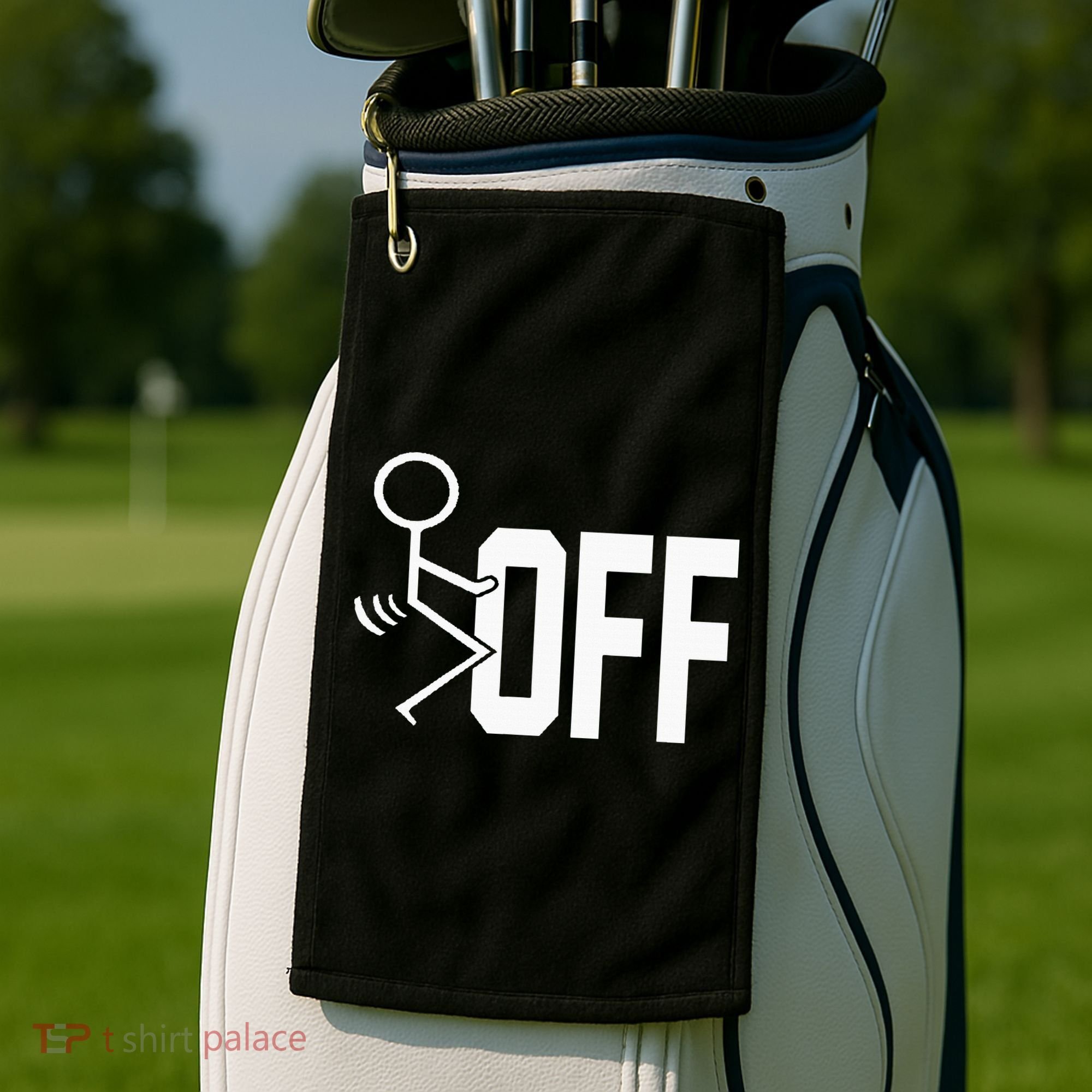 Funny Fuck Off Meme Golf Towel