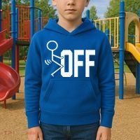 Funny Fuck Off Meme Kids Hoodie thumb 2
