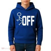 Funny Fuck Off Meme Kids Hoodie thumb 4