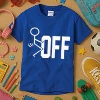 Funny Fuck Off Meme Kids T-Shirt thumb 3