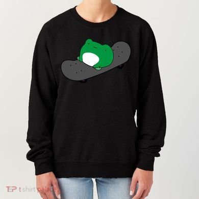 Funny Frog On Skateboard Women's Sweatshirt