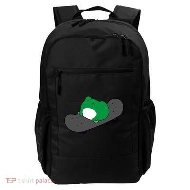 Funny Frog On Skateboard Backpack