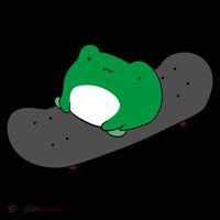 Funny Frog On Skateboard Backpack thumb 2