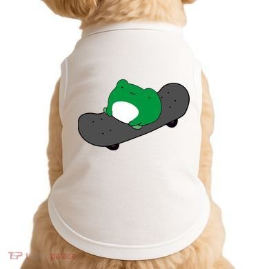 Funny Frog On Skateboard Doggie Tank