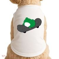 Funny Frog On Skateboard Doggie Tank thumb 0
