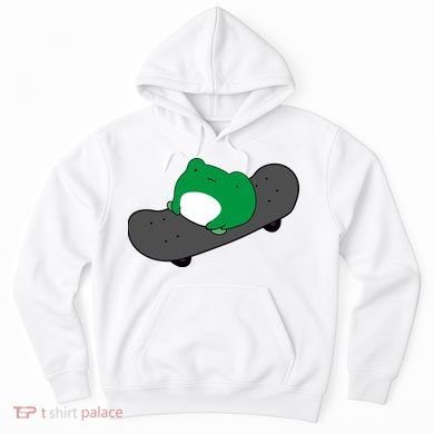 Funny Frog On Skateboard Hoodie