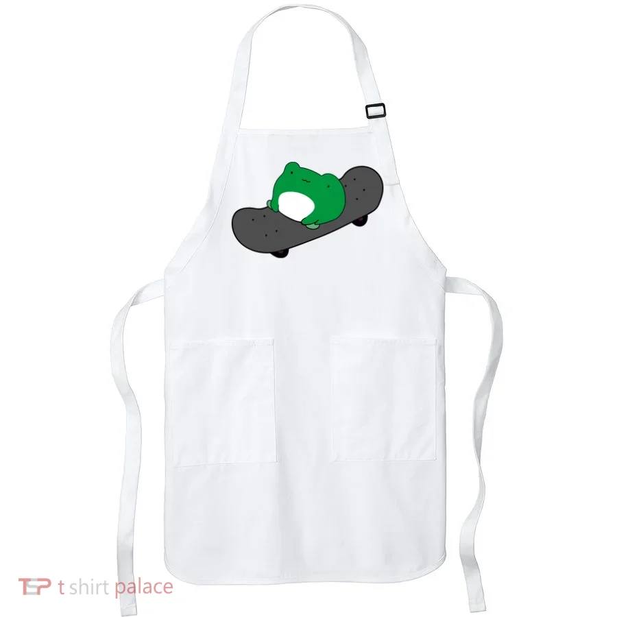 Funny Frog On Skateboard Apron
