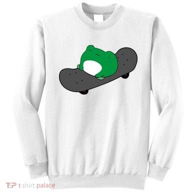 Funny Frog On Skateboard Sweatshirt