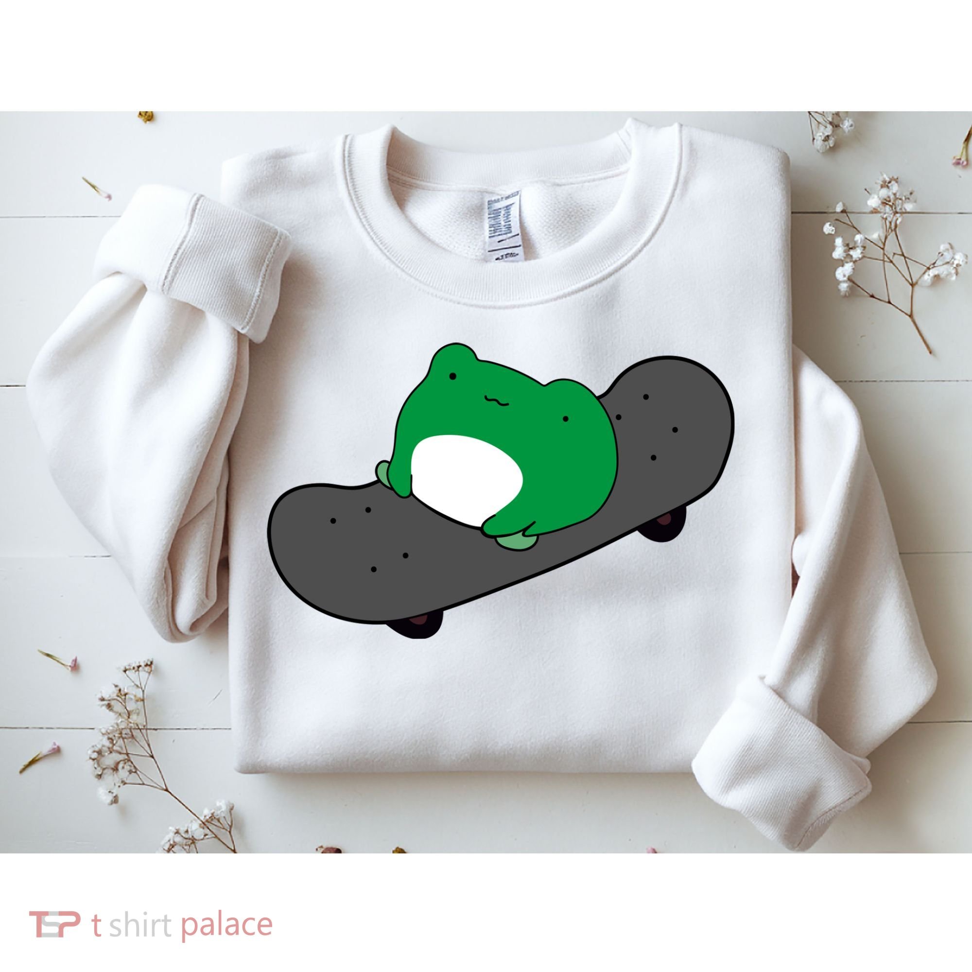 Funny Frog On Skateboard Sweatshirt