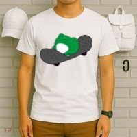 Funny Frog On Skateboard T-Shirt thumb 6
